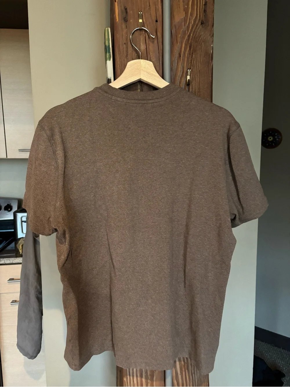 Men's Banana Republic Brown Knit Crew Neck T-Shirt
